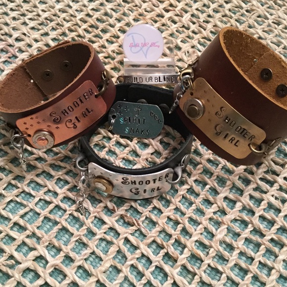 ✨Shooter Girl✨Custom Leather Cuff✨ - Picture 2 of 8