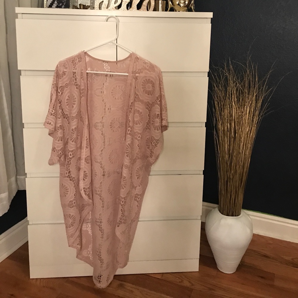 Pink Lace Kimono