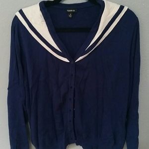 Plus size Navy sailor sweater