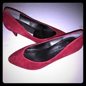 Jessica Simpson Pink Faux Suede Pumps