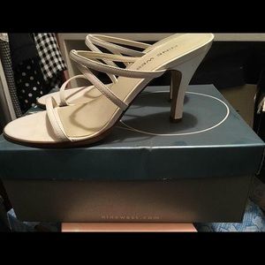 Nine West Strappy White Heels