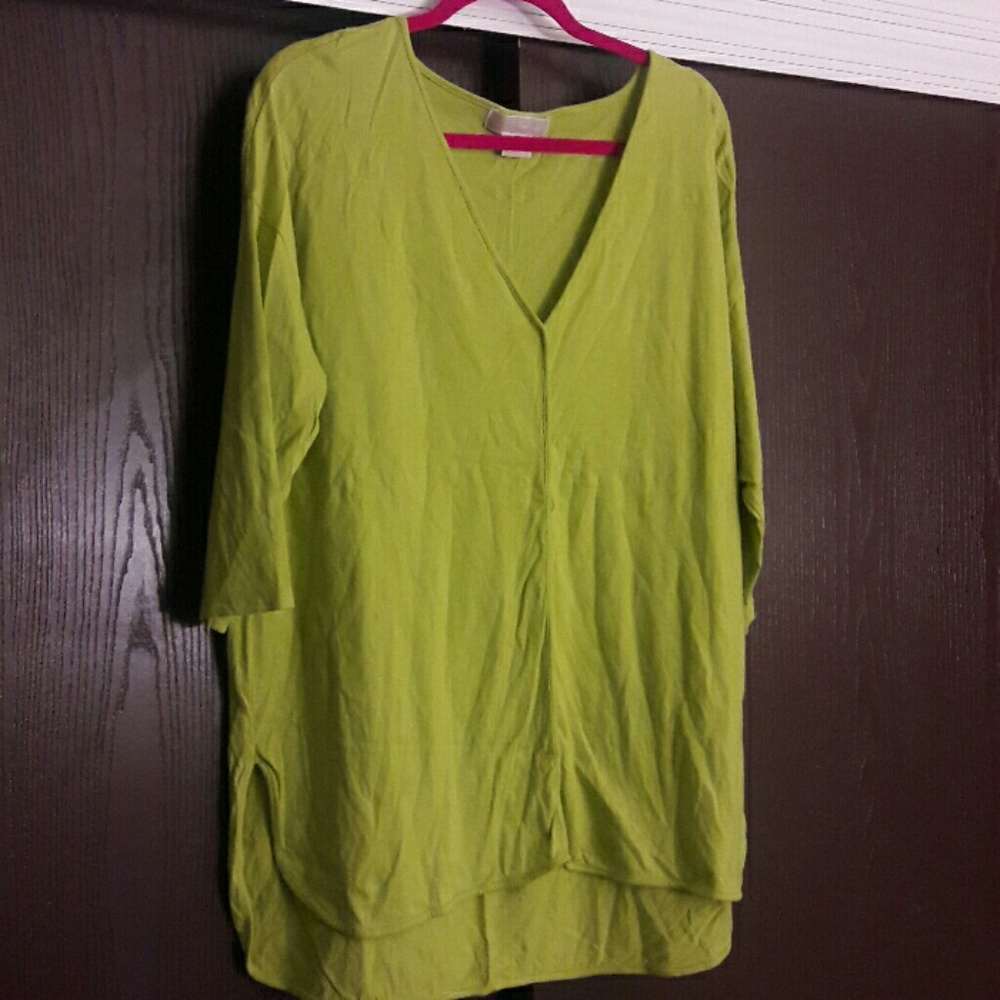 Michael Kors lime green tunic shirt
