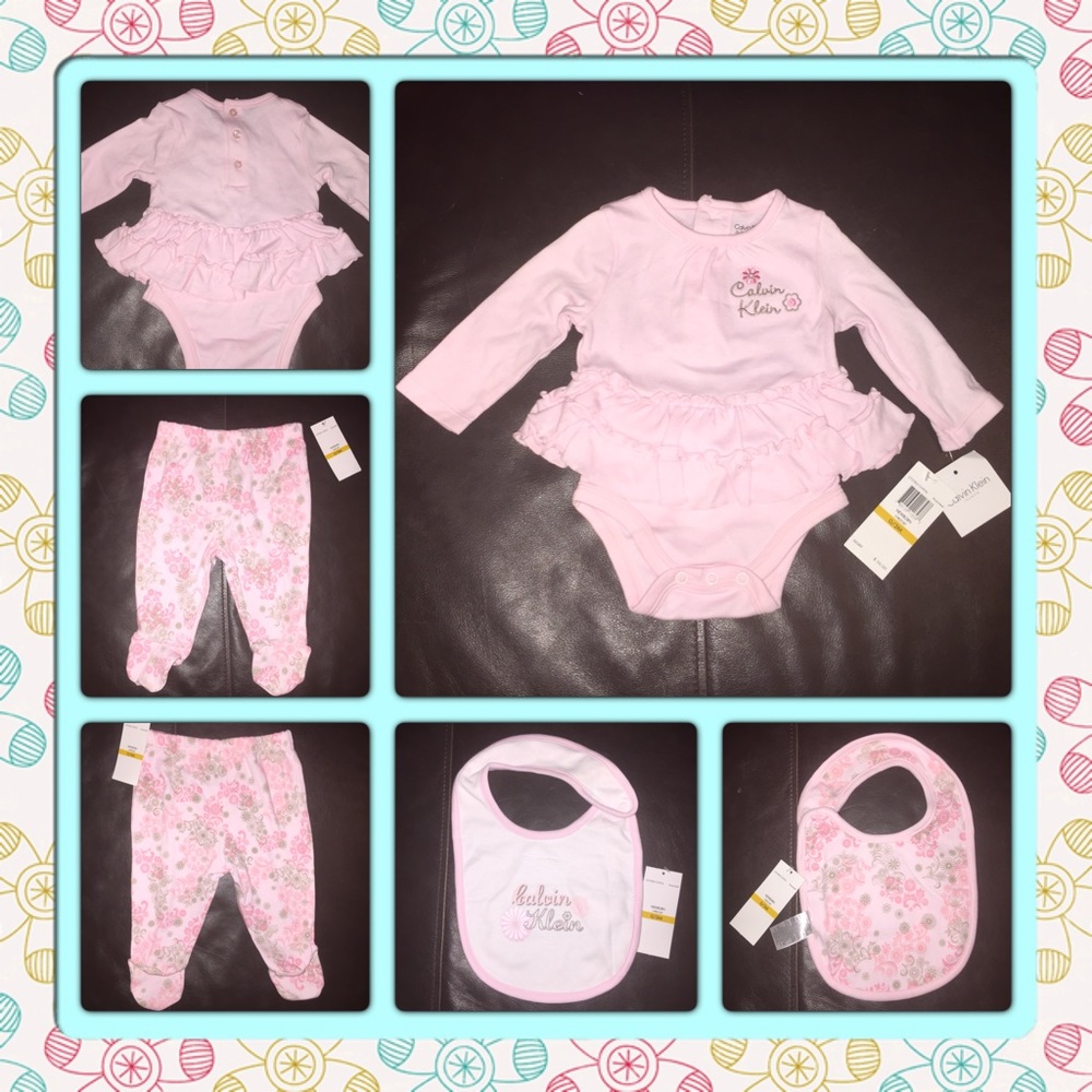 Size 0-3 Month Calvin Klein 3 Piece Outfit - NWT