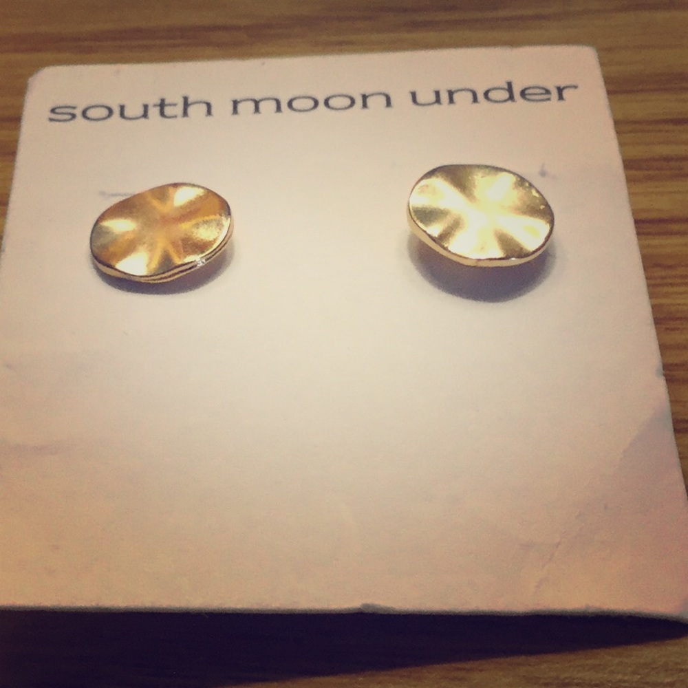 Textured Gold (Sand-Dollar inspired?) Posts