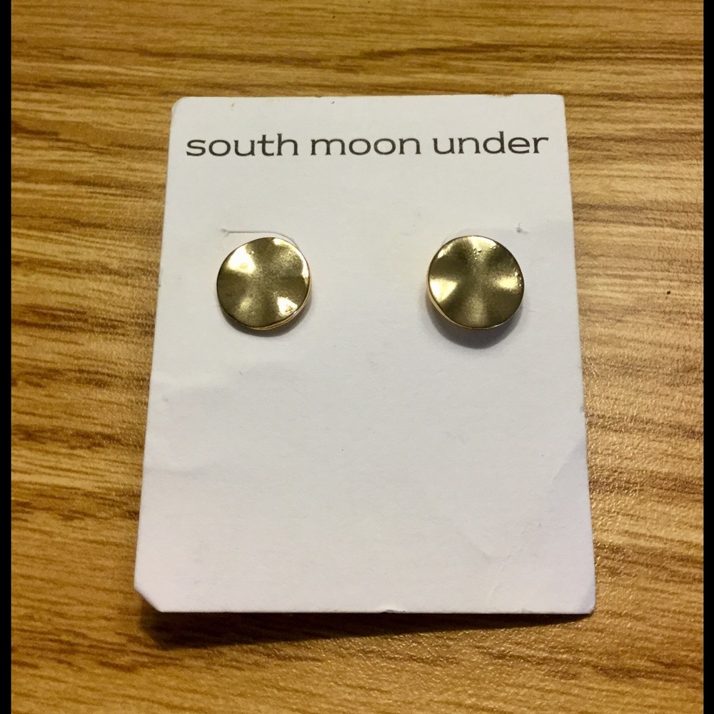 Textured Gold (Sand-Dollar inspired?) Posts - Picture 2 of 2