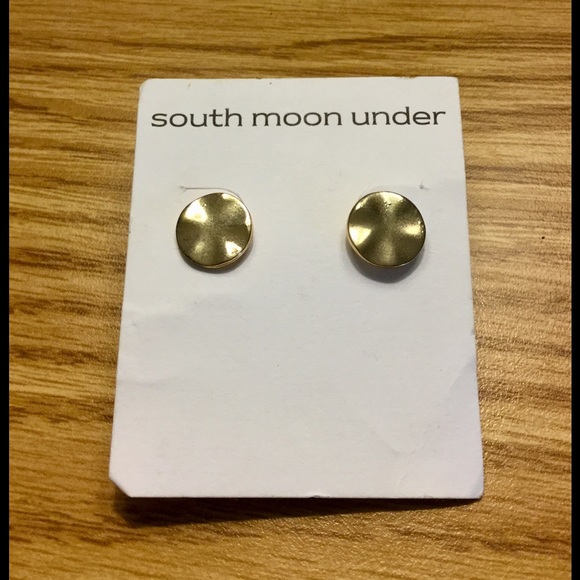 Textured Gold (Sand-Dollar inspired?) Posts - Picture 2 of 2