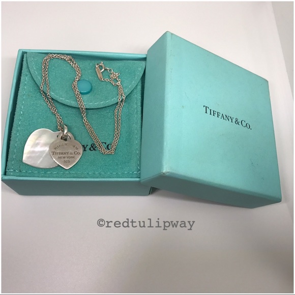 🌹SOLD🌹Auth. Tiffany & Co. Double Heart Pendant - Picture 1 of 6