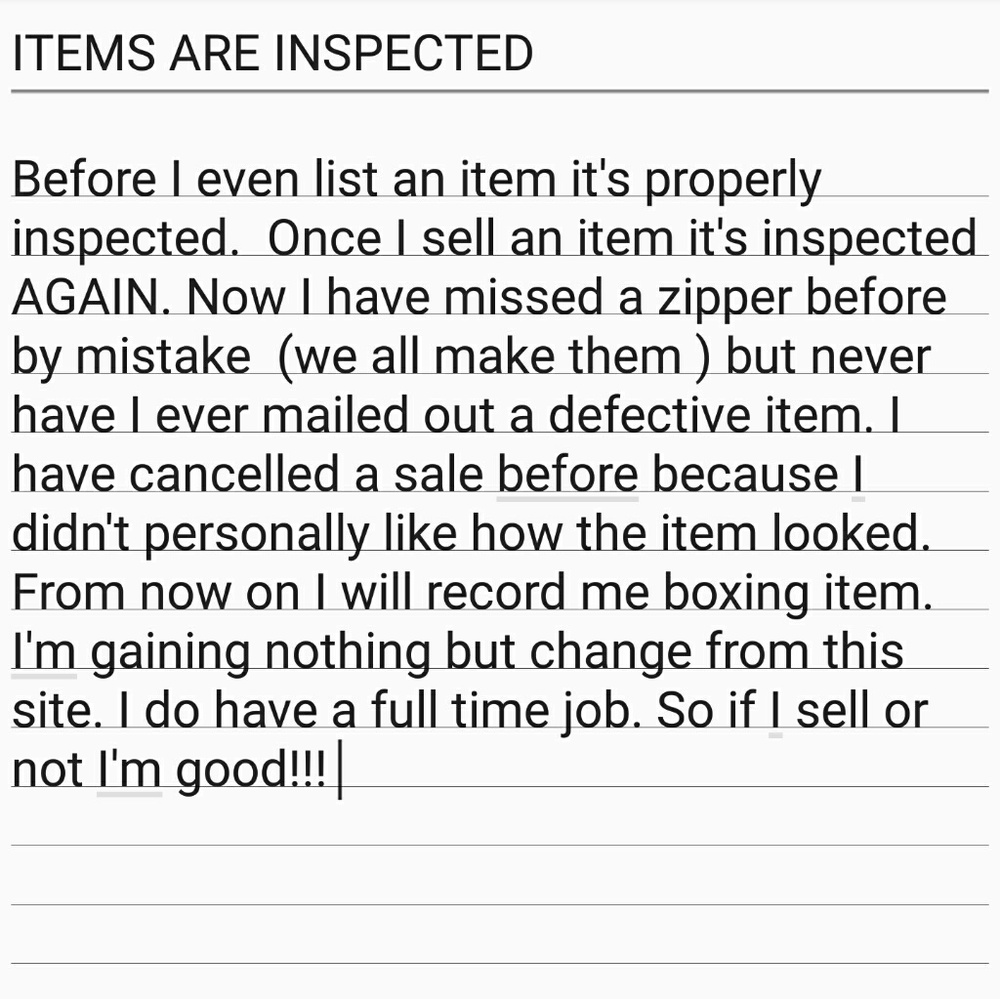Inspected items