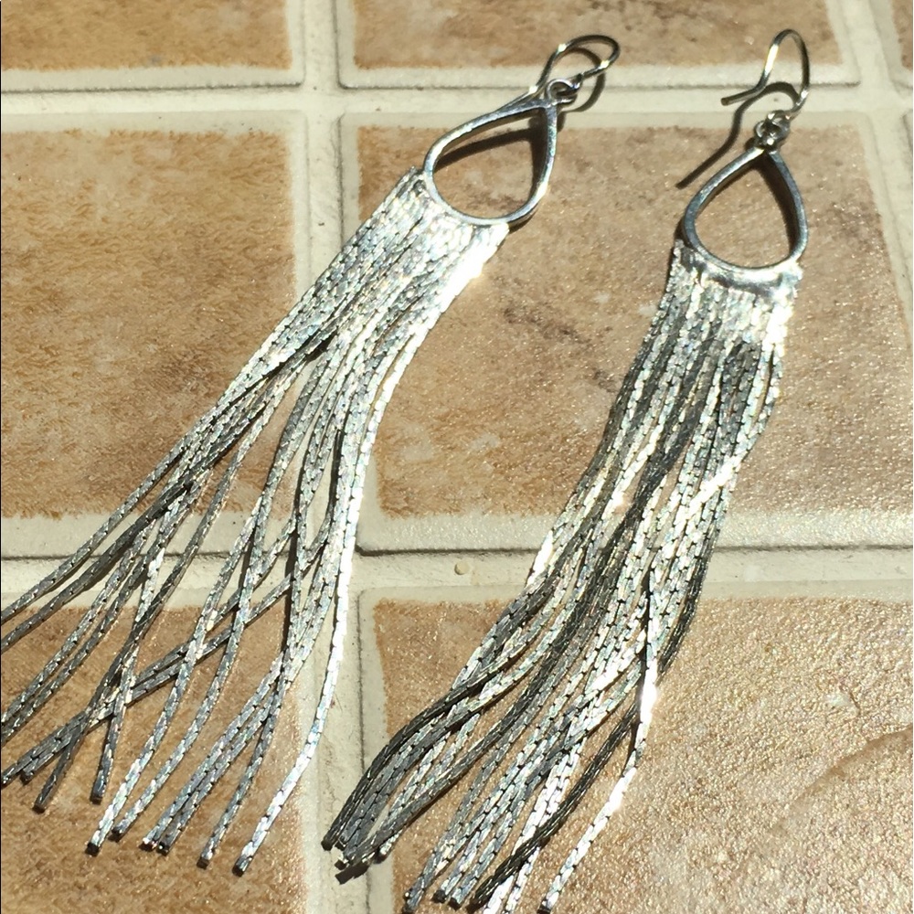 Express silver earings.