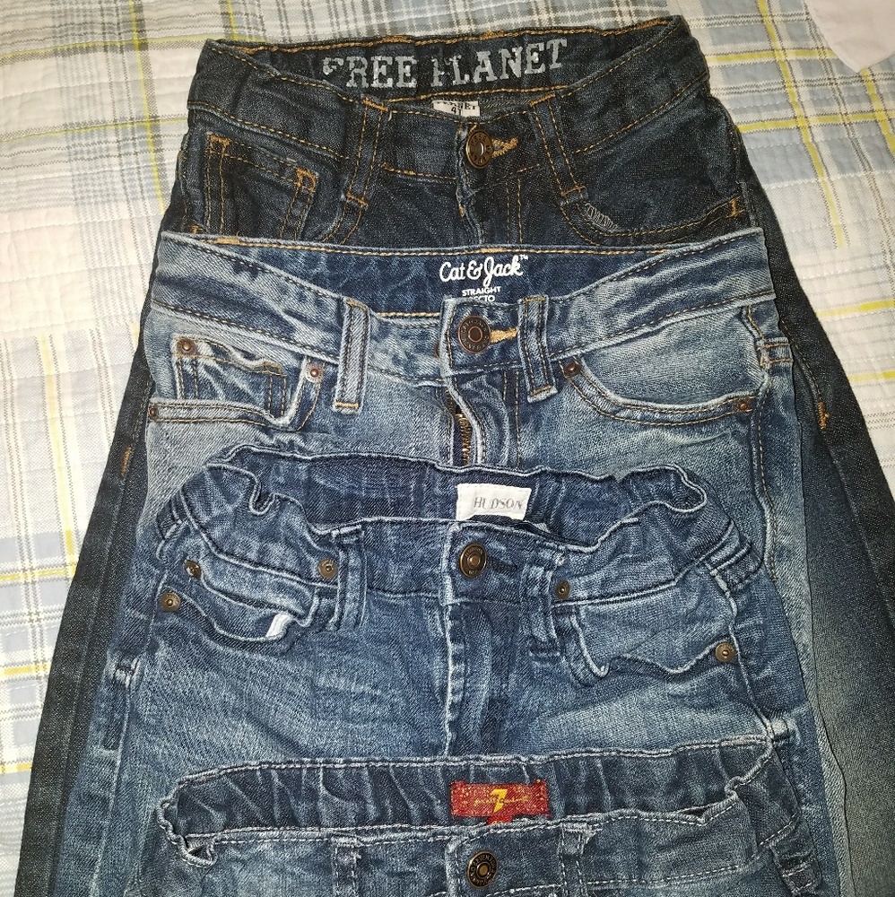 Bundle of 5 kids jeans 7 for all Mankind, Hudson