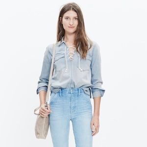 Denim Lace Up Shirt