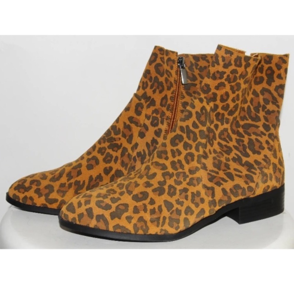 NWOT TOPSHOP Klash Leather Rocker Leopard Boots 🎸 - Picture 1 of 3