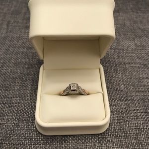 Silver and Rose Gold promise ring