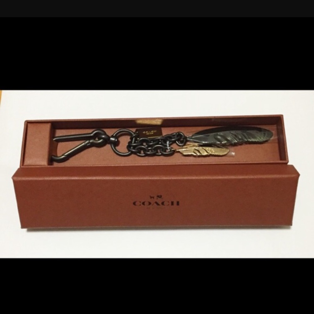100% Authentic COACH Feather Bag Charm