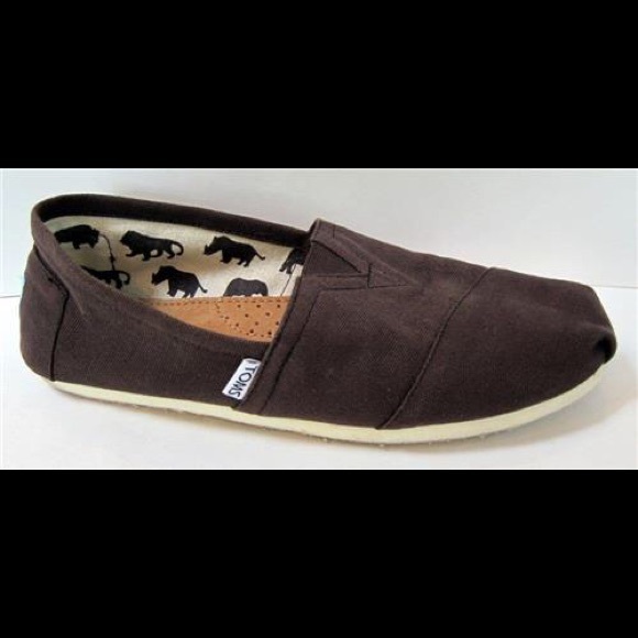 TOMS Shoes - TOMS Classic Brown Canvas Flat Size M8.5/W10.5