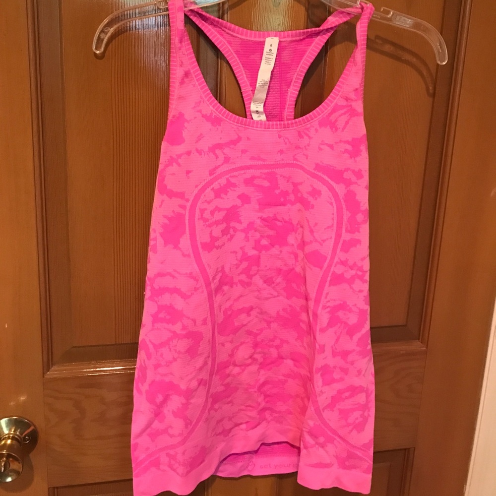 Pink lululemon tank size 8