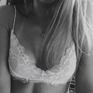 Urban outfitters off-white (cream) lace bralet