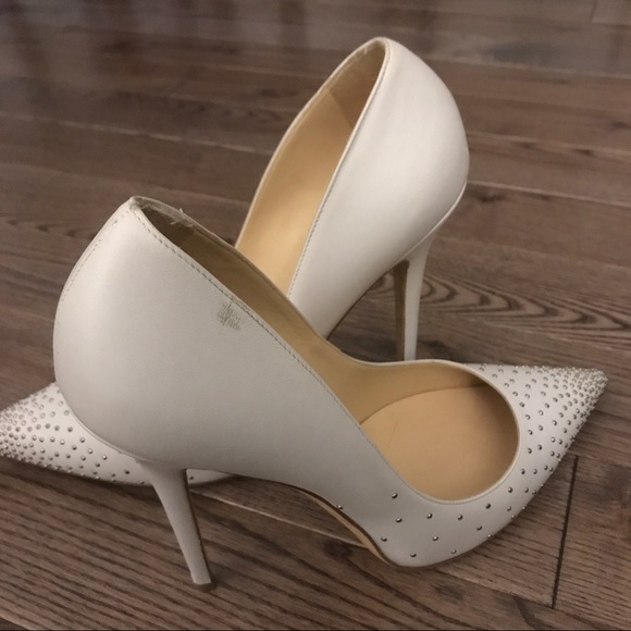 Jimmy Choo White Studded Anouk Pumps in Size 42 - Picture 3 of 6