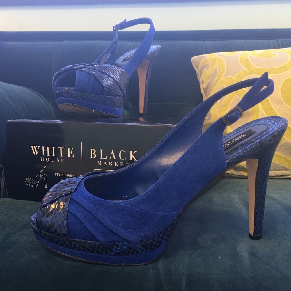 White House Black Market "Tern" Slingback Heels