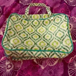 Hanging cosmetic bag.