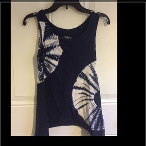 Justice cute blue and white top.