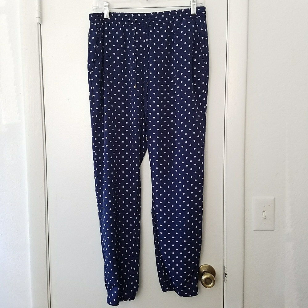 DONATED! Ralph Lauren Navy Polka Dot Casual Pants