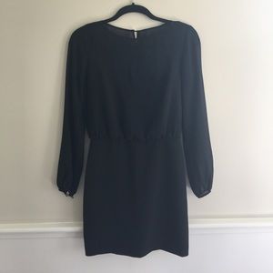 Black Banana Republic sheer sleeve dress