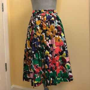 J Crew Multi Colored Midi Skirt- size 4
