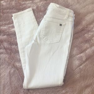 Joe's skinny ankle white jeans