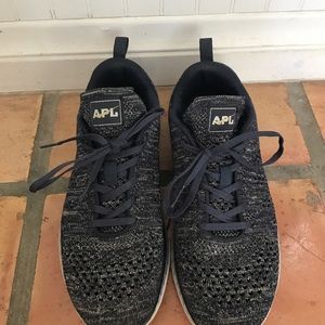 APL Navy and Gold Sneakers Size 7.5