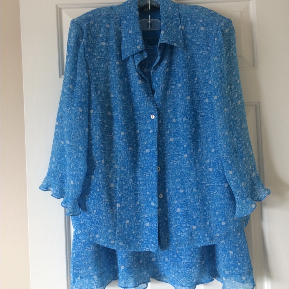 Blue skirt 2-piece dress