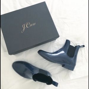 JCrew Chelsea rain boots navy blue size 7