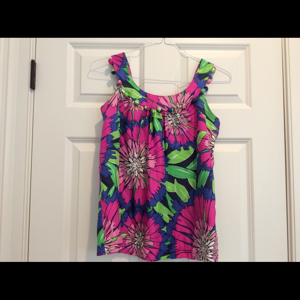 Sleeveless blouse, floral, Lilly Pulitzer