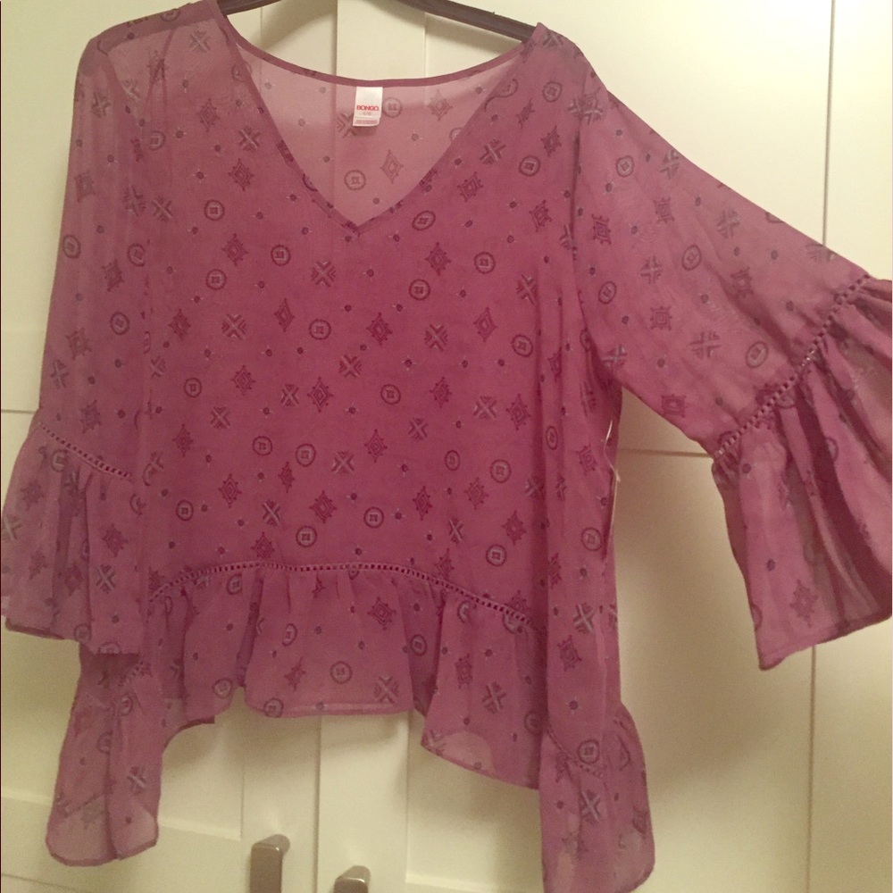 Purple hanging top