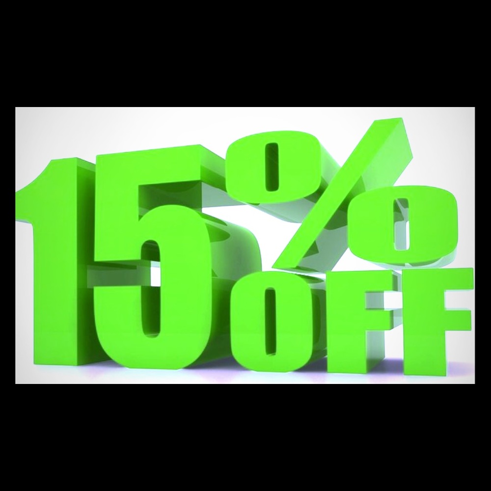 Any 3 items Get 15% off