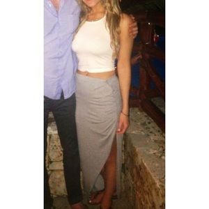 Ruched split maxi skirt - worn once