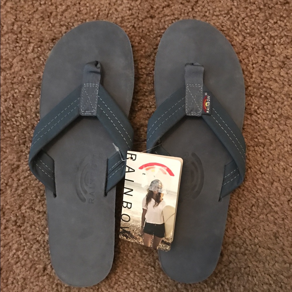 NWT Rainbow flip flops