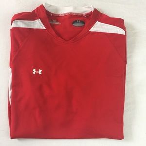 Under Armour men's red & white medium athletic top