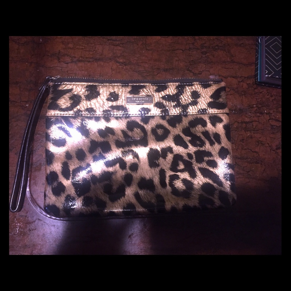 Kate Spade cheetah print wristlet