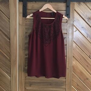 Dressy sleeveless beaded blouse