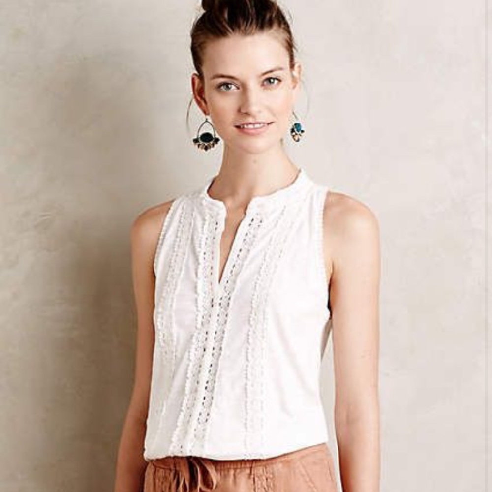Anthropologie Maeve crochet sleeveless top
