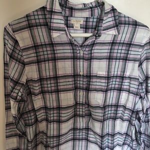 J Crew Factory flannel popover shirt
