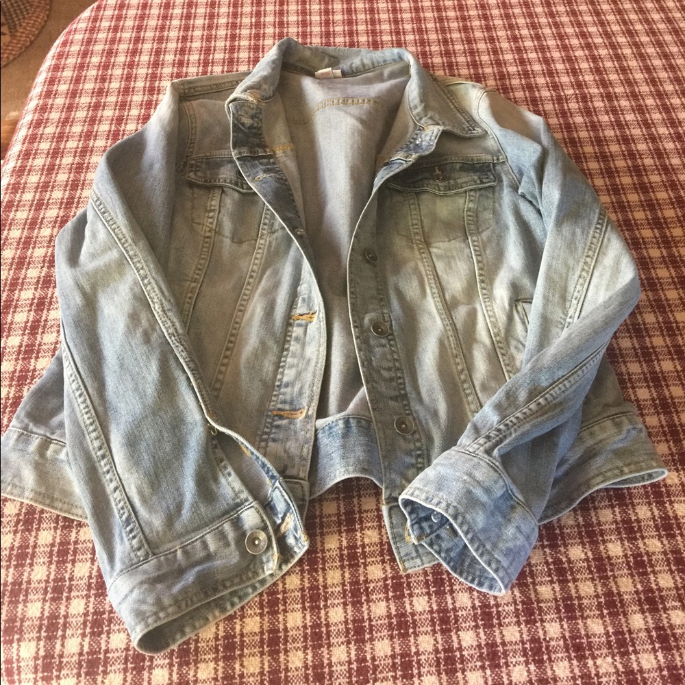 Merona light wash Jean jacket L