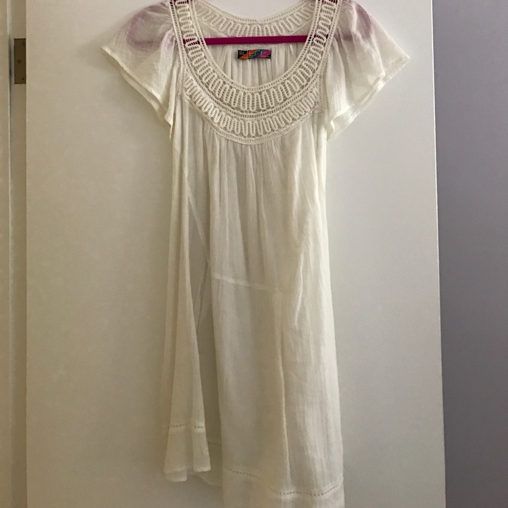 Zara White gauze dress! size M