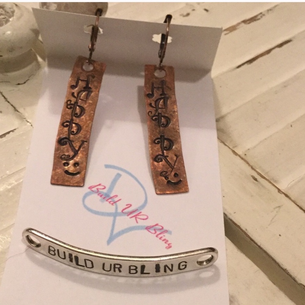 ✨Custom HAPPY✨cool copper Earrings