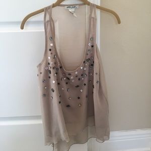 Jeweled tan blouse