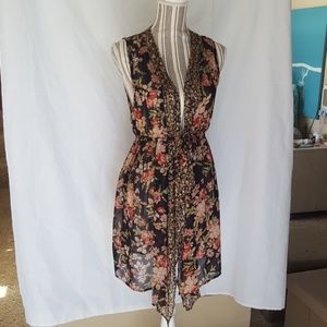 Boho Floral Vest