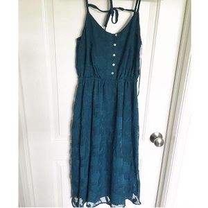 LC Lauren Conrad Teal Midi Dress - size 6