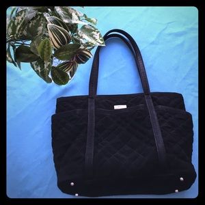 Classic Black Vera Bradley Tote Zebra Interior
