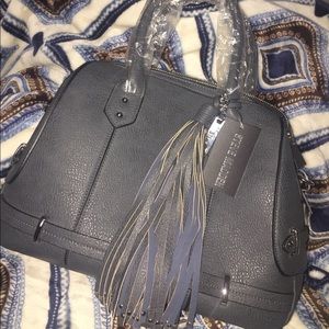 STEVE MADDEN SLATE GRAY STRUCTURED PURSE